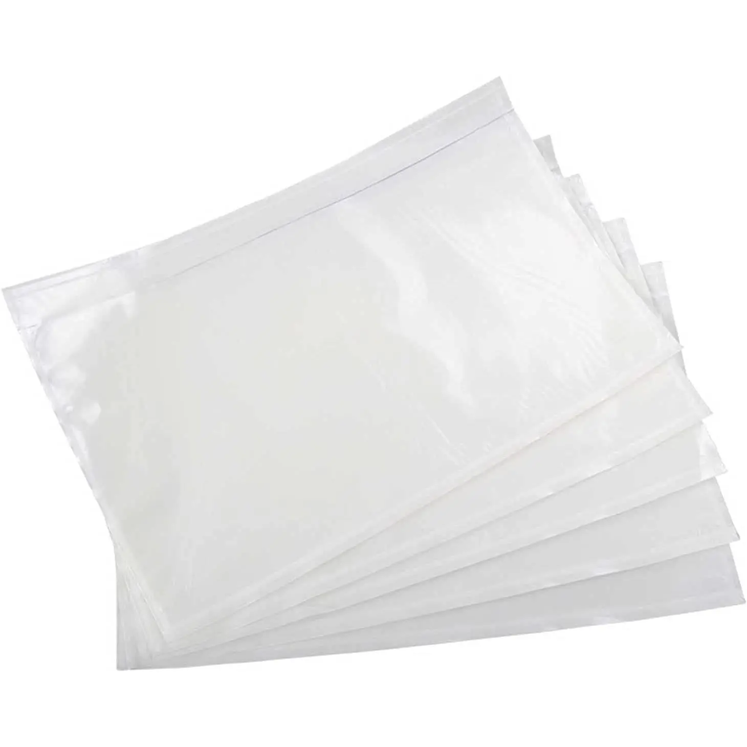 Clear 7.5'' x 5.5'' Packing List Envelopes, Adhesive Shipping Label Pouches/Sleeves (50 Pack)