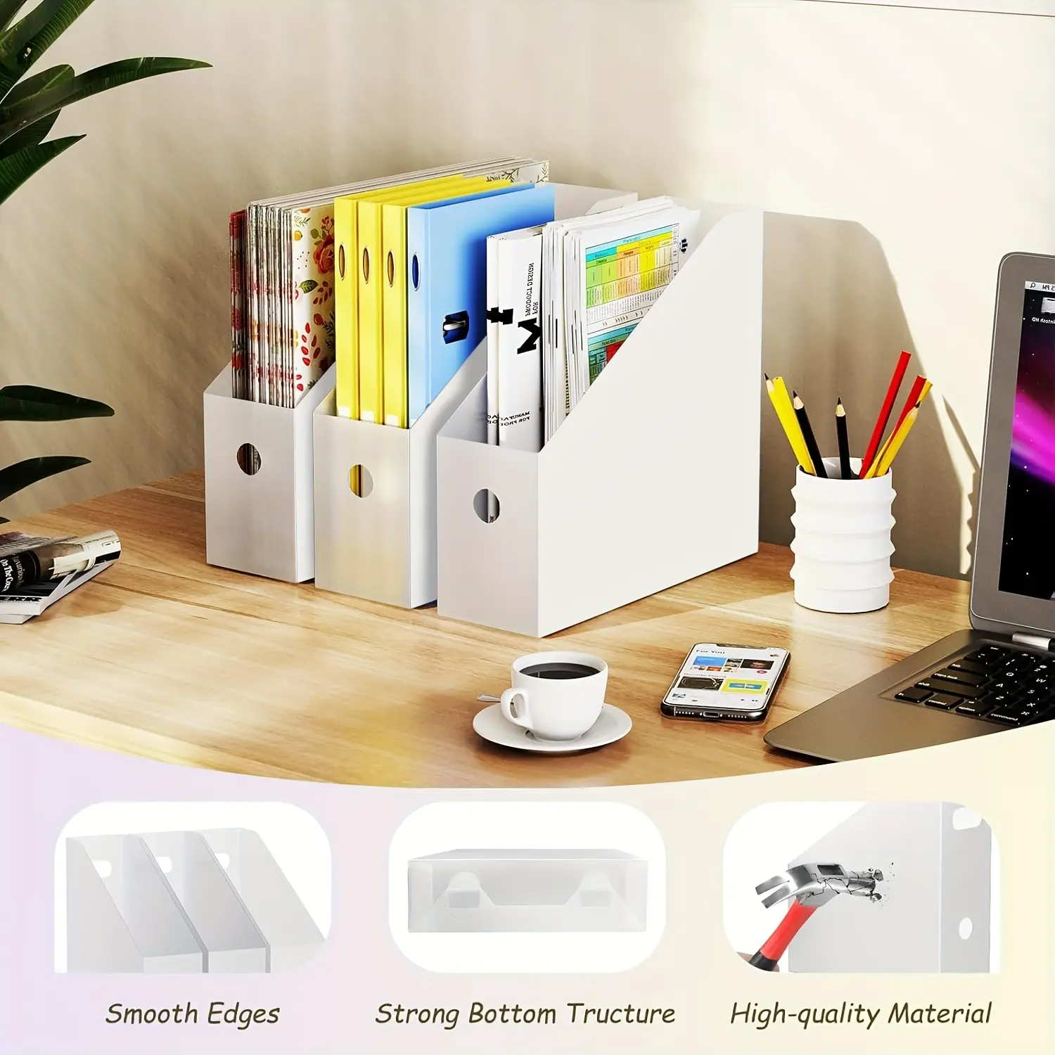 3-piece scrapbook paper storage box, foldable scrapbook paper rack, suitable for storing and organizing 12x12 inch papers, files, vinyl, cardstock, and magazines.