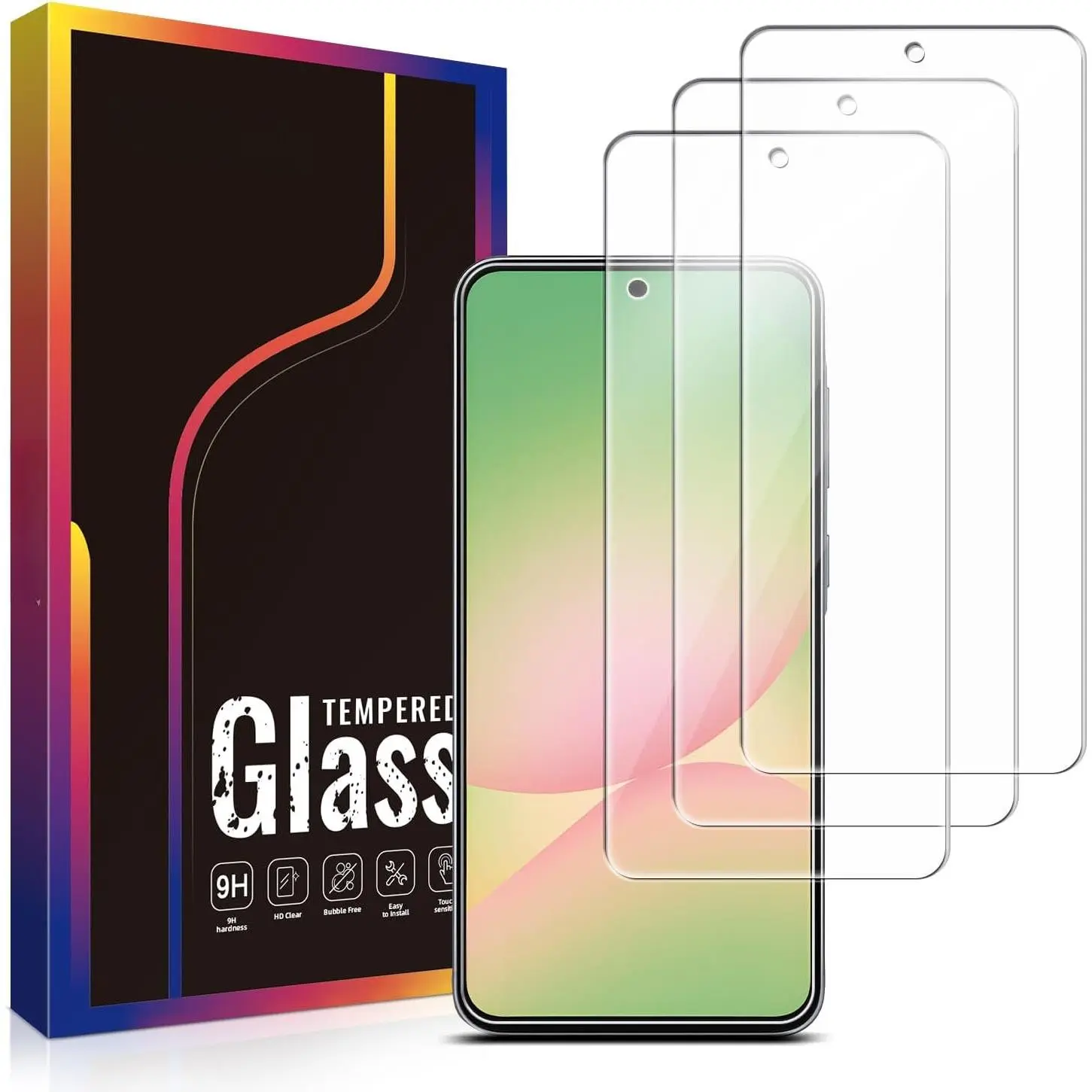 [3-Pack Screen Protector for  A56 5G Tempered Glass, Bubble Free, Easy to Install, 9H Hardness