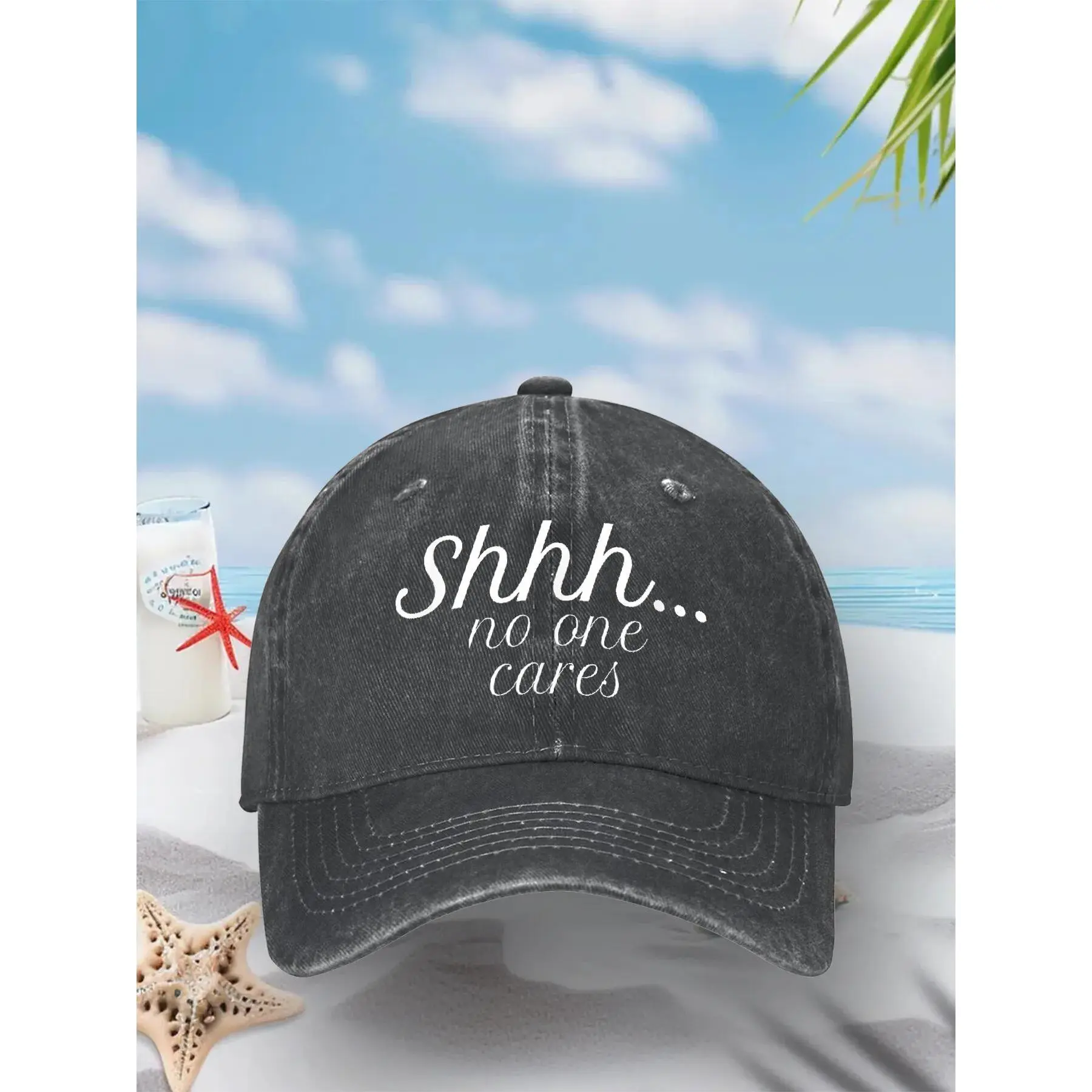 Shh No One Cares Funny TShirt Gift Baseball Cap Outdoor Gym Snapback Cap