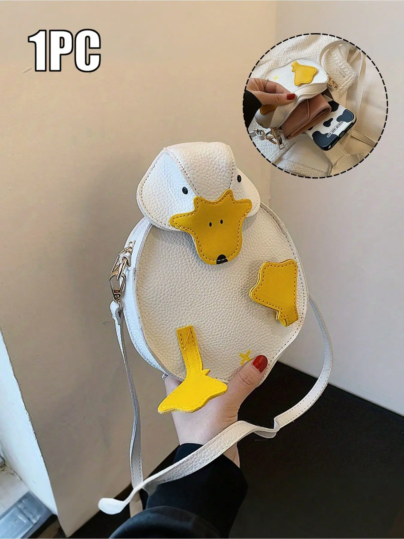 Mini Duck Crossbody Bag, Cute Animal Wallet, Waterproof Duck Bag, Adjustable Strap, Perfect for Shopping, Travel, Gift Idea