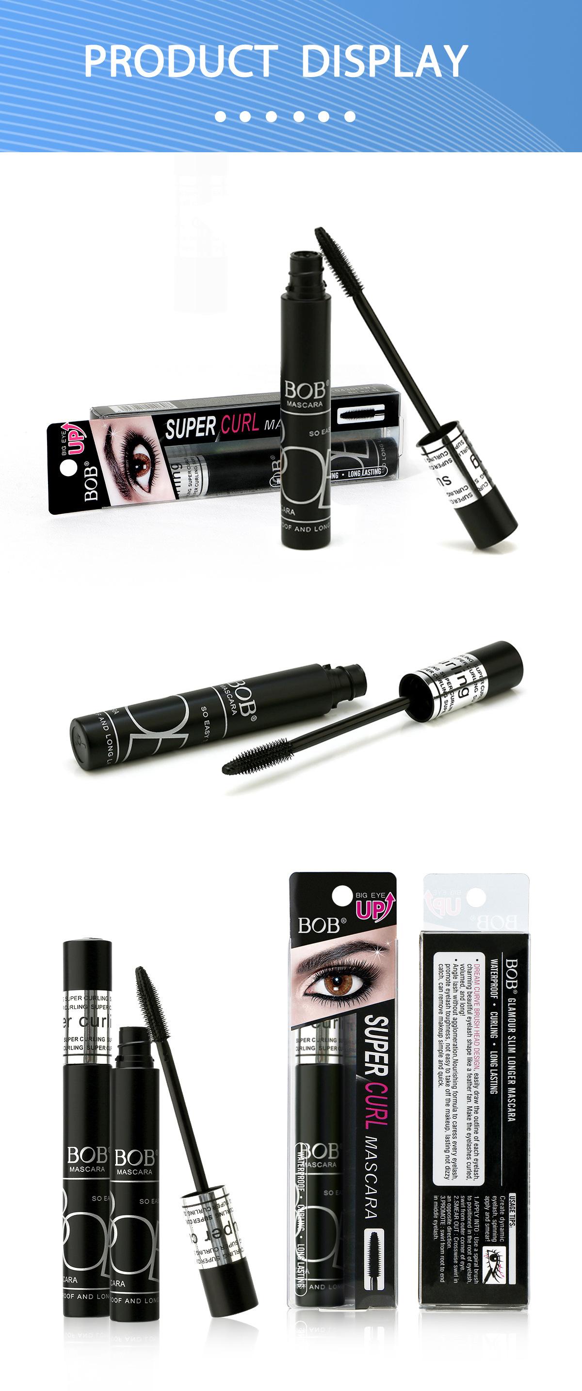 Bob Lengthening Mascara is waterproof, non-smudging, thick, curling, long-lasting, natural, and suitable for daily eyelash base makeup