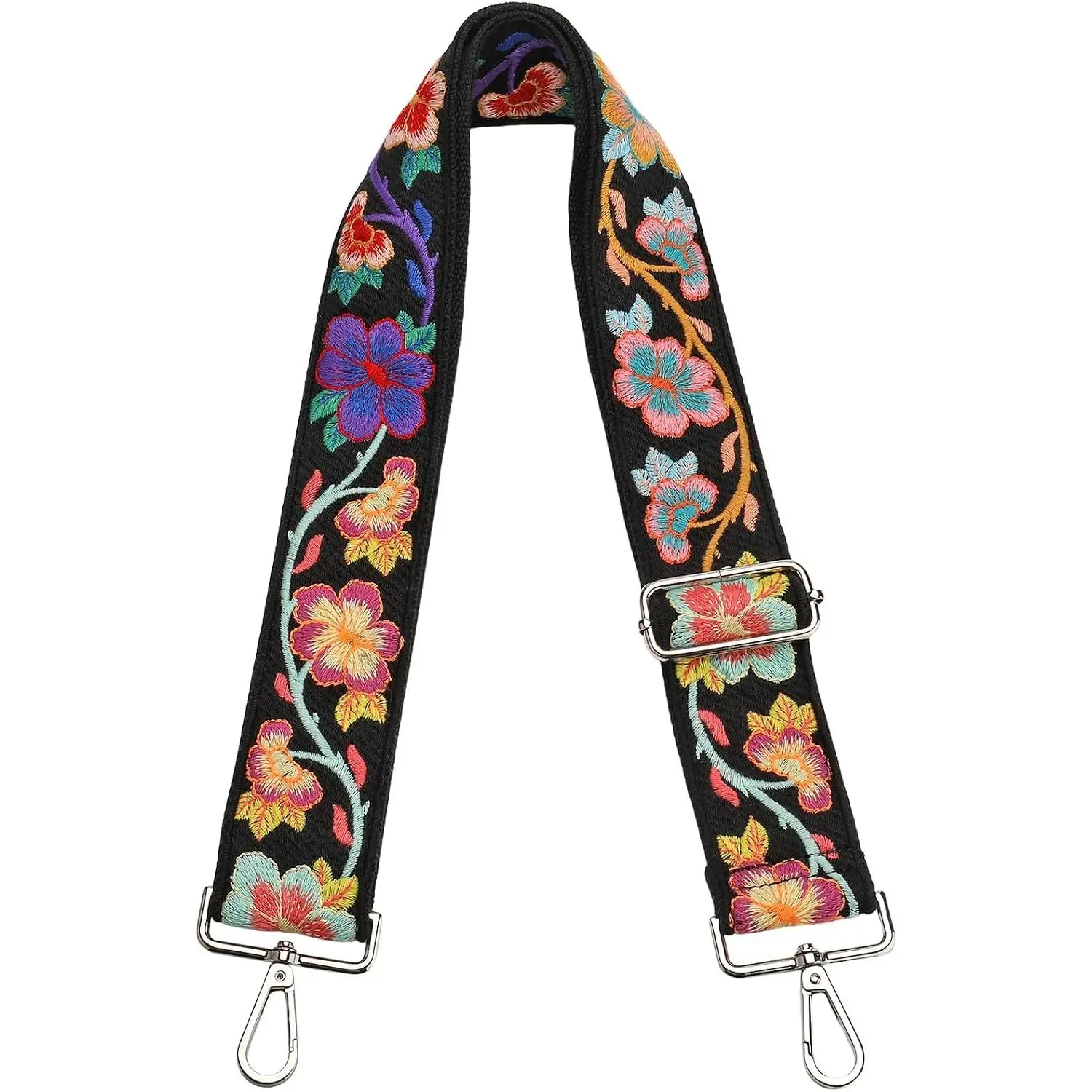 Crochet Flower Purse Strap,Knit Wide  Crossbody for  Strap Bag Adjustable 2inch Guitar Strap