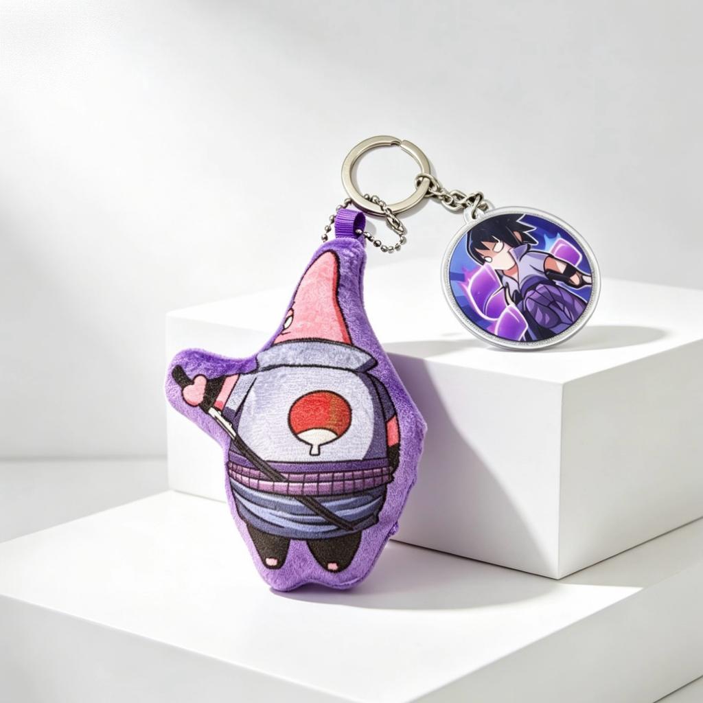 Naruto sound keychain plush stuffed doll DIY keychain toy gift pendant accessory for friends