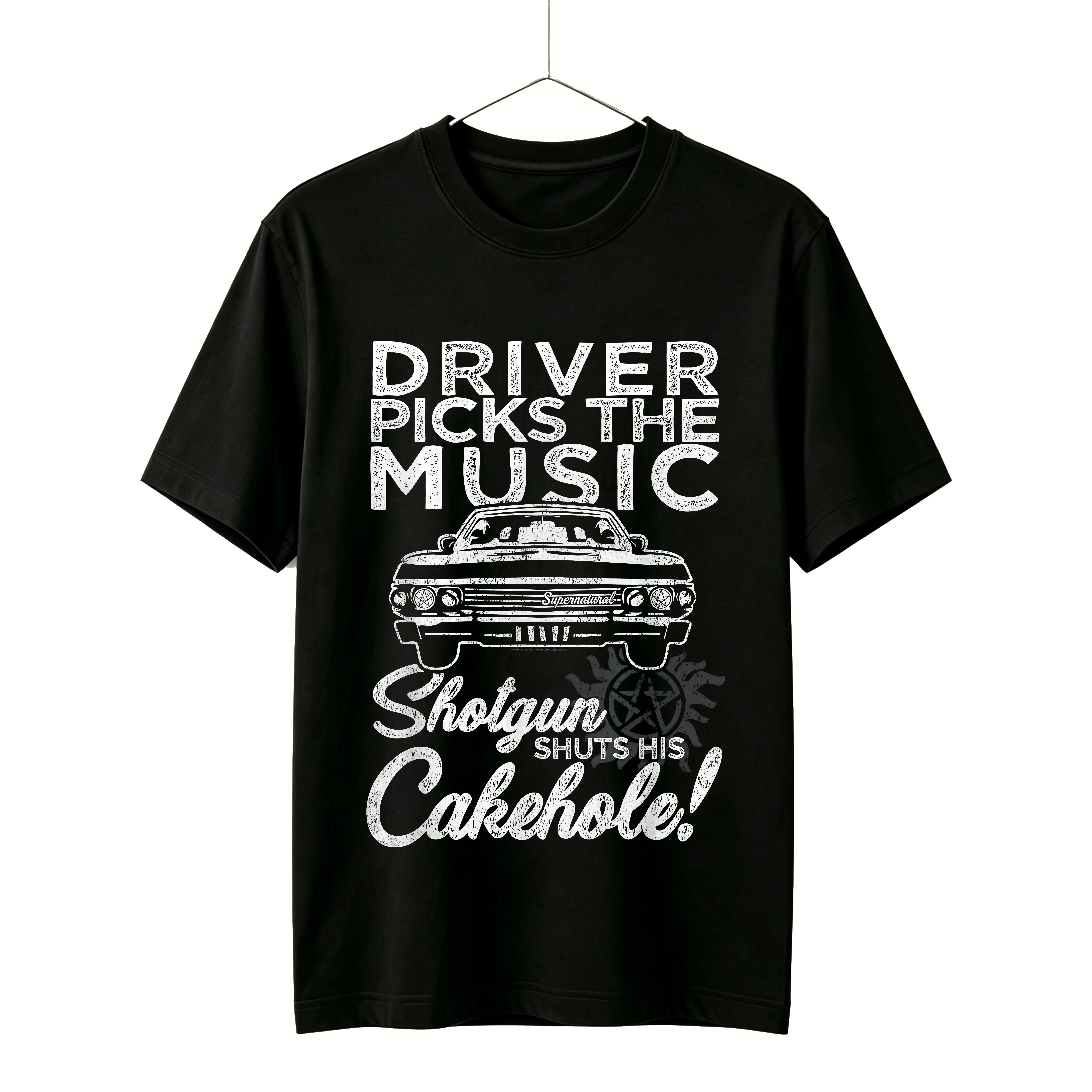 Cotton Unisex Supernatural Driver Picks Music Round Neck Short Sleeve T-Shirt Women's Men Graphic Tee