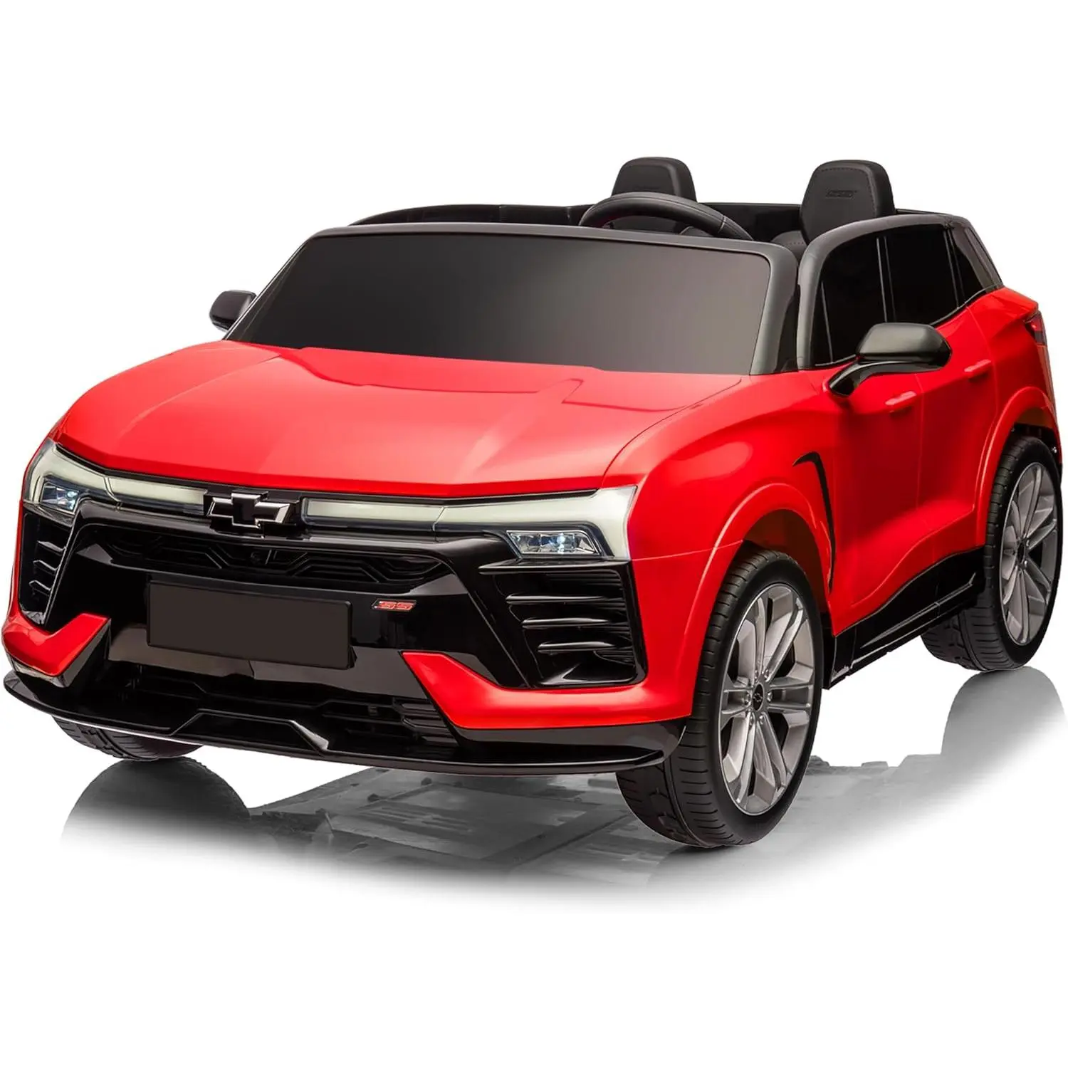 Officially Licensed Chevrolet Blazer 24V 2-Seater Kids Ride On SUV, Dual 50W Motor Electric Vehicle with Spring Suspension LED Headlights Music Player Parent Remote Control for 3-8 Years Old