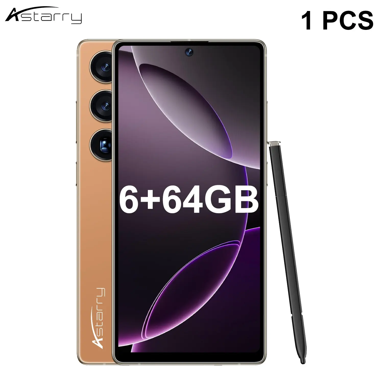 Astarry-25 Ultra Stylish Smartphone, 6.75-inch HD Display, 6GB+64GB Memory, 4100mAh Battery, 8MP Front + 20MP Rear Camera, Dual SIM Dual Standby, Expandable Storage, Android 12.0 OS, Globally Unlocked 4G Network