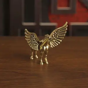 Bronze Pegasus Unicorn Decorative Statue, Elegant Ornament for Home Décor, Unique Sculpture for Living Room, Office, or Garden