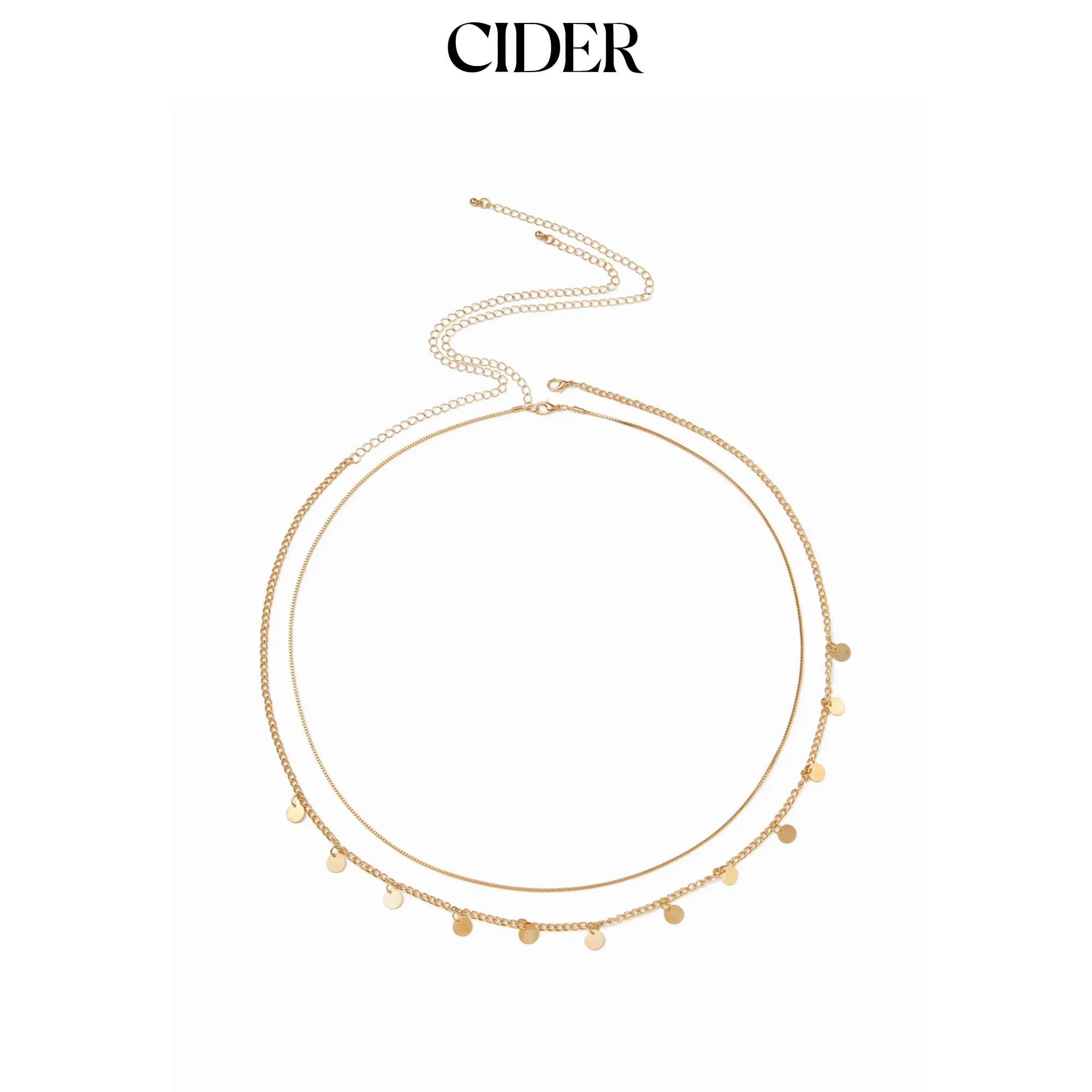 Cider 2 PCS LAYERED SEQUIN WAIST CHAIN SET