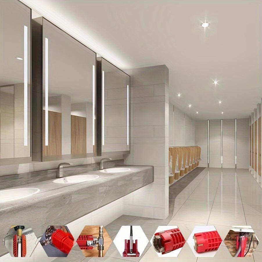 【JULIANG】8 in 1 Multi-functional Sink Wrench, Adjustable Wrench, Bathroom Water Pipe Faucet Installation Repair Tool, Multifunctional Wrench Suitable for Hotel/Restaurant/Commercial, Multifunctional Wrench Set