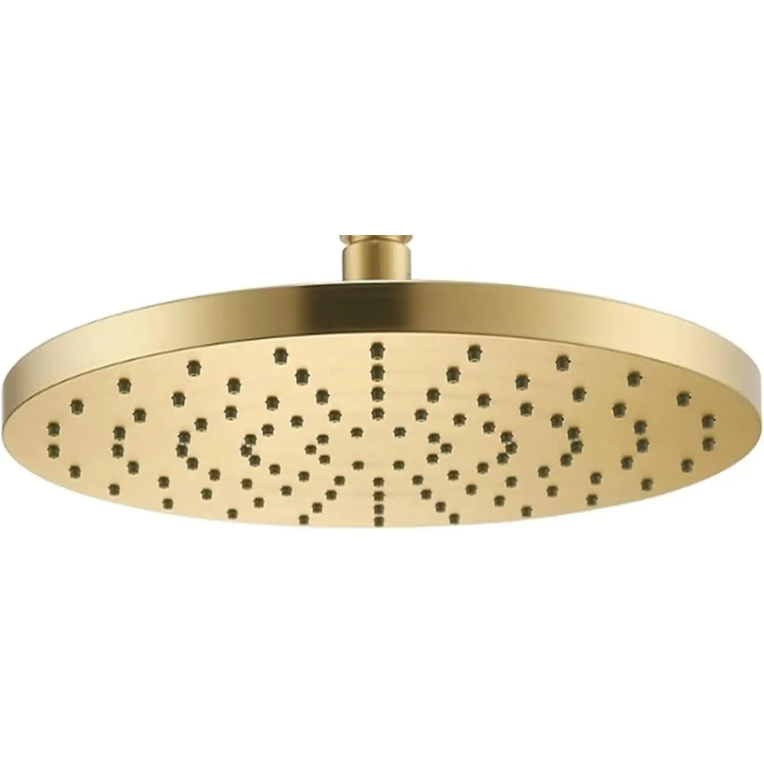 Waterfall Shower Head 10-Inch Large Bathroom Overhead Fixed Showerhead High Pressure 2.5 GPM with Adjustable Angle Gold SH001GD-D10