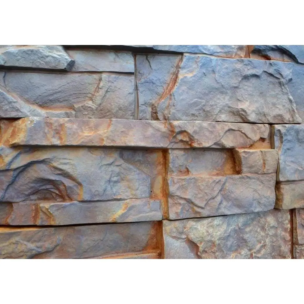 5 pcs ABS 2mm Flagstone Limestone Plastic Cement Molds Cement Wall Mould Concrete Tile Brick DIY Forms - De Pared Moldes para Cemento Rock Molds for Concrete Prensa para Pared