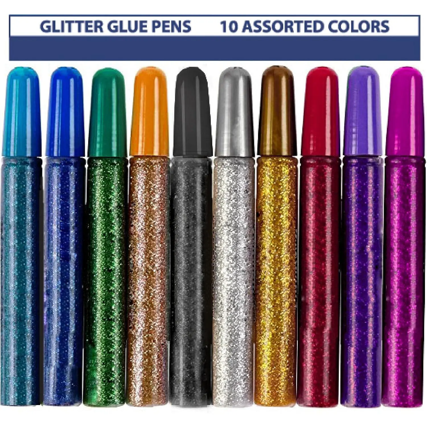 Non  Washable Glitter Glue Stick Set, Quick Drying Color Spot Glue, Art Glitter Adhesive for  Crafts, Grad Caps Decorating Supplies, Creative School Projects - 10 Pack
