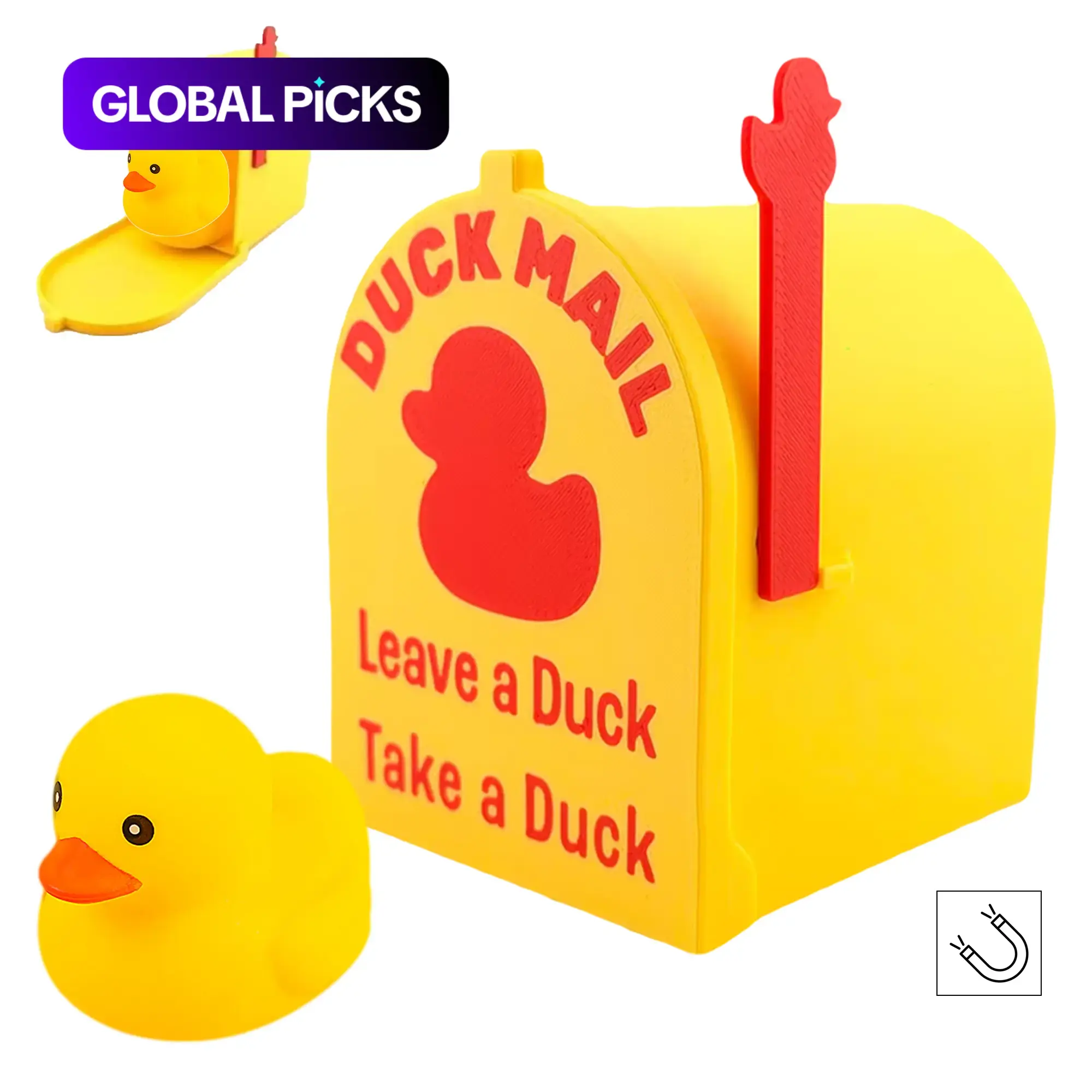 Cruise Duck Mailbox Magnet, Magnetic Ship Door Decor, Magnetic Item, Solid Shape, Universal Use, Machine Made, Perfect for Cruises & Gifts, Refrigerator Decorating Magnet, Decorative Fridge Magnets, Fridge Magnet #GLOBAL PICKS