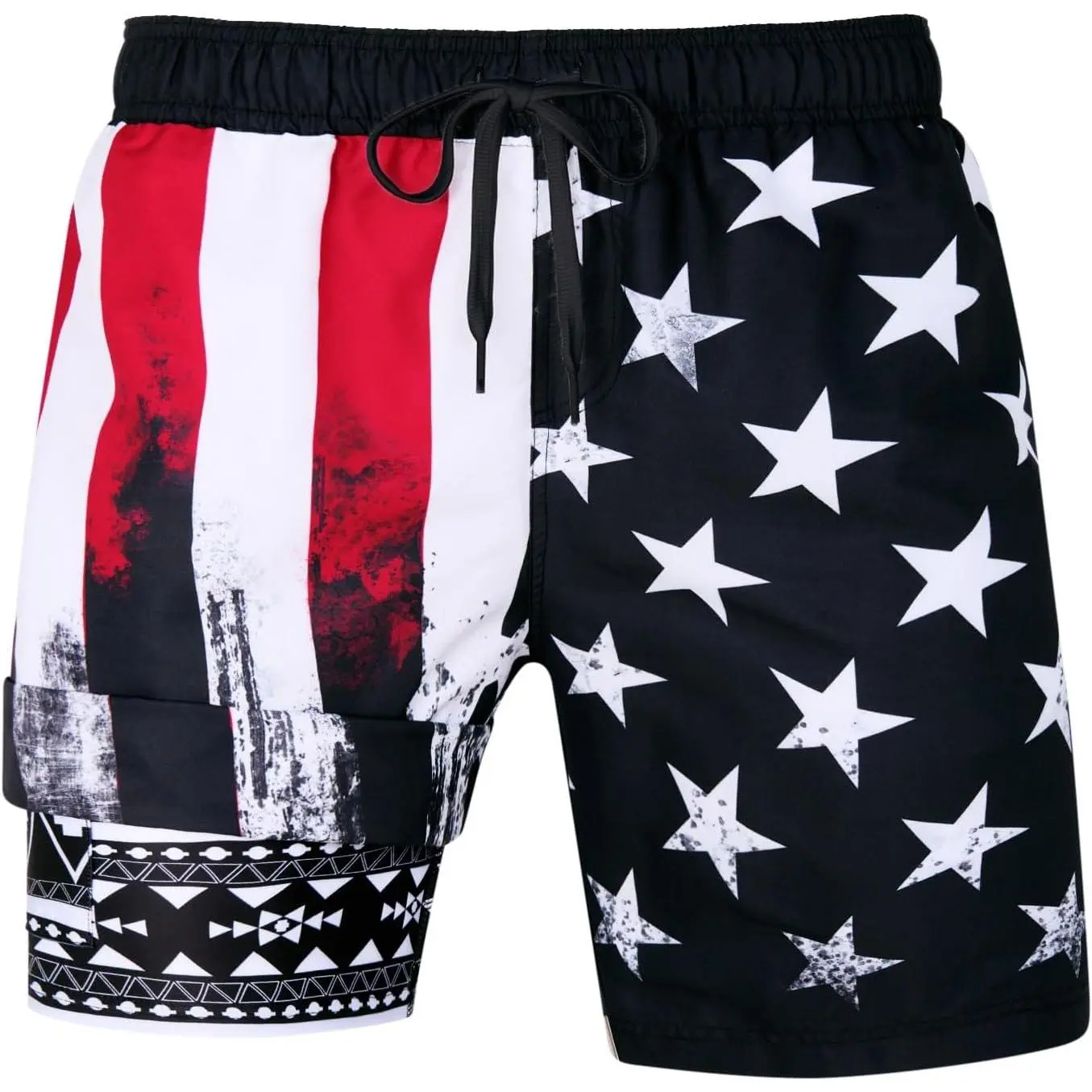 uideazone Mens Swim Trunks with Compression Liner Swimming Shorts 7 Inch Inseam Waterproof Quick Dry Beach Sport Shorts M-XXL