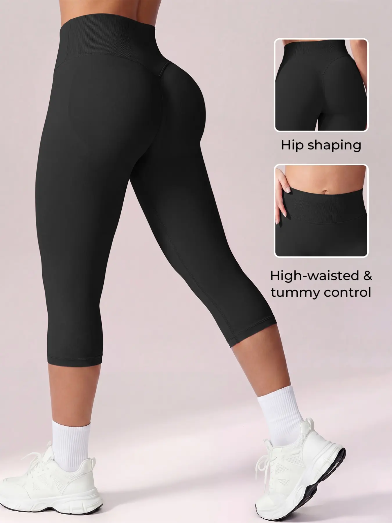 Women's Fitted Sporty Pants, High Waist Seven-Quarter Yoga Pants, Breathable and Elastic, Ideal for Gym, Running, Daily Wear, Breathable Workout Pants, Breathable Activewear Bottoms, High Waist Sportswear