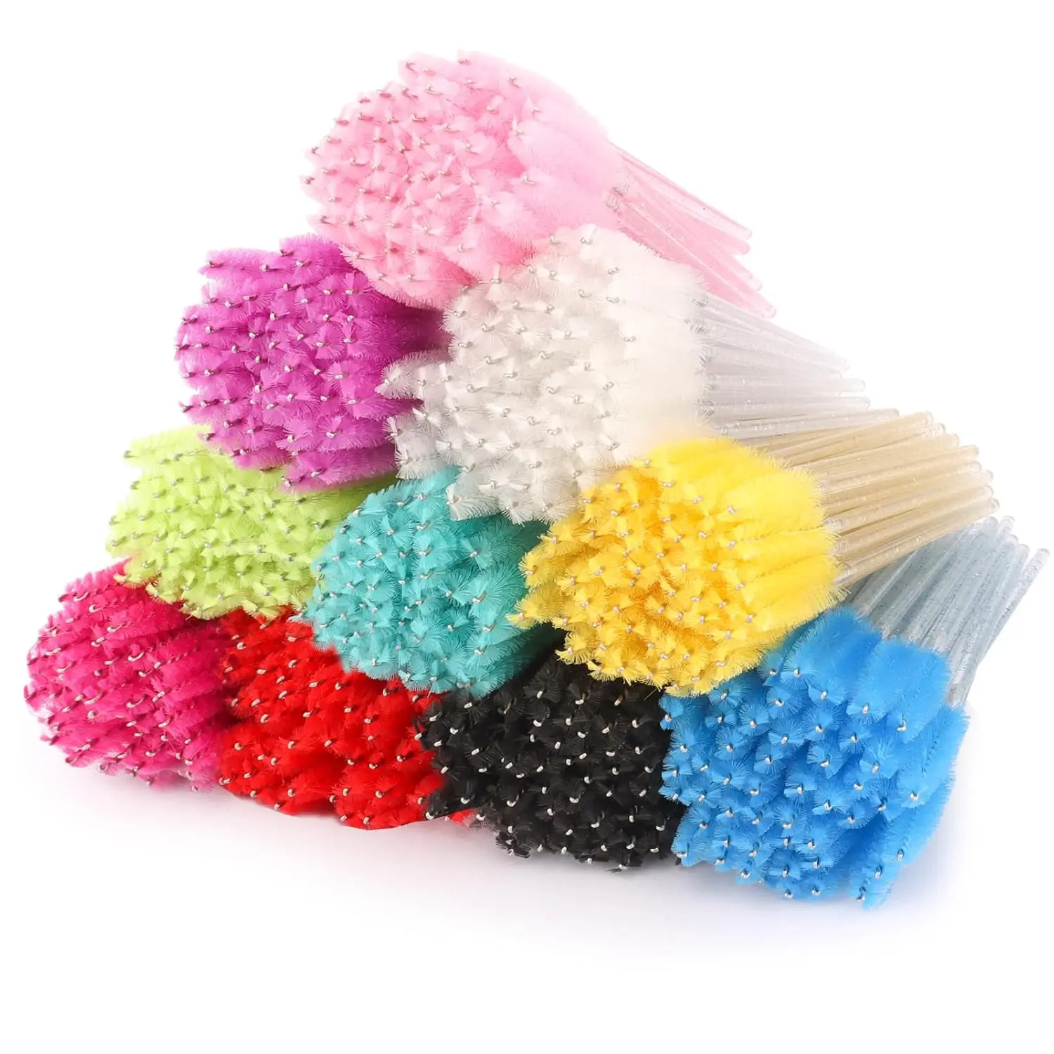 500PCS Disposable Lash Spoolies Eyelash Brushes Mascara Wands Brow Spoolie for Makeup Applicators Eyelash Extensions Brow Brush