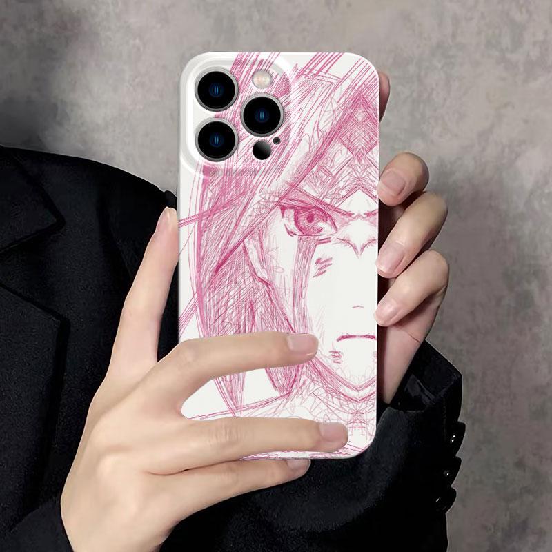 Viral Aesthetic Popular NARUTO Lovers Sasuke Sakura Phone Case for iPhone 11 12 13 14 15 16 17 Pro Max Plus Naruto White Film Cartoon shockproof Cover