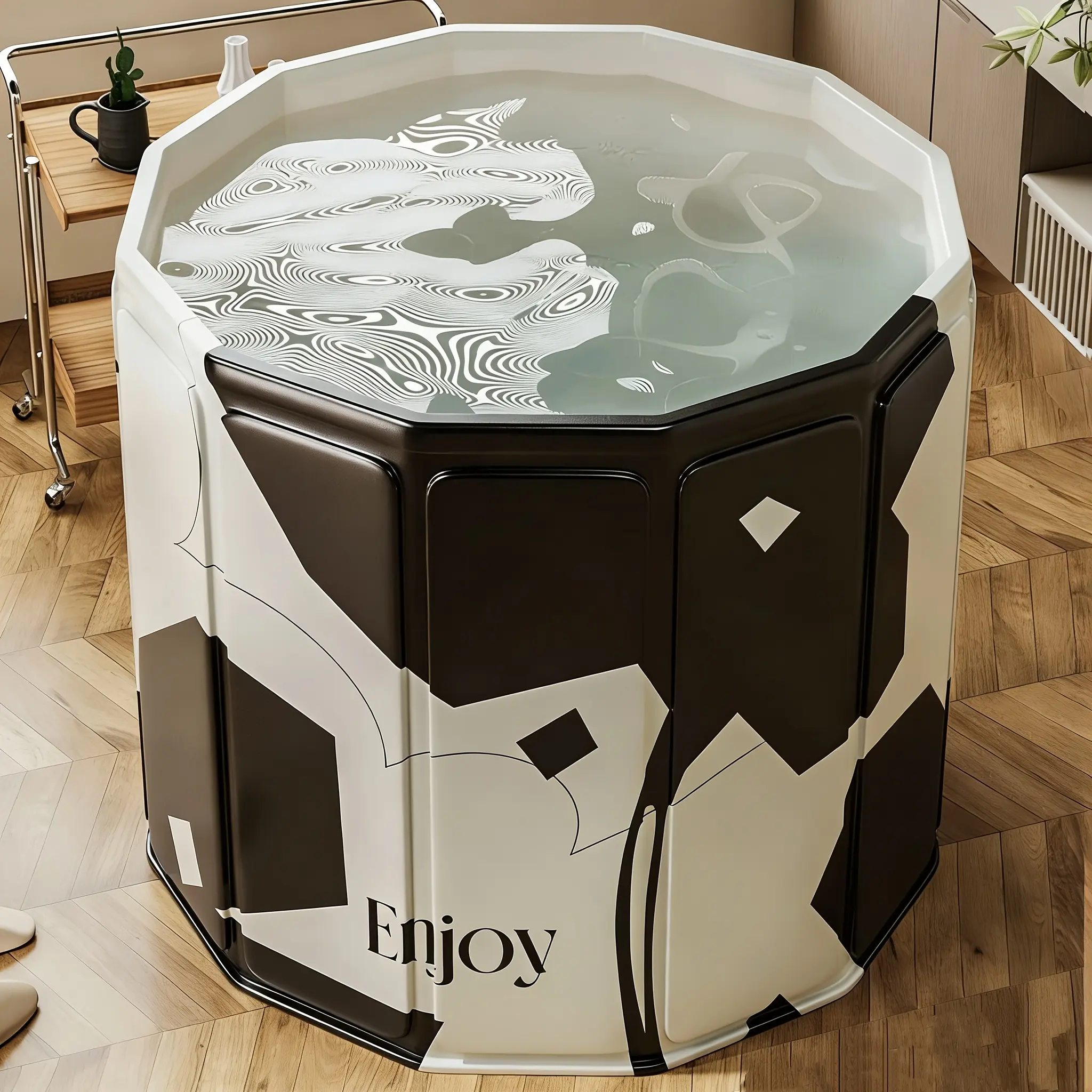 Adult hot water bath tub, cold water soaking tub, full-body bath tub for adults at home, can also be used as a storage tub, with a non-slip base - durable, easy to store, odorless, foldable - suitable for small spaces, travel, and holiday gifts - a bathro