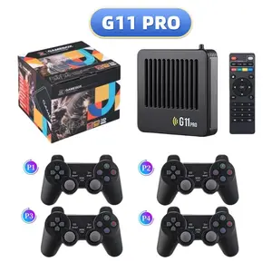 G11 Pro Game Box Video Game Console 256G Built In 60000+ Retro Games 2.4G Wireless Gamepad 4pcs 4K HD TV Game Stick For PS1/GBA