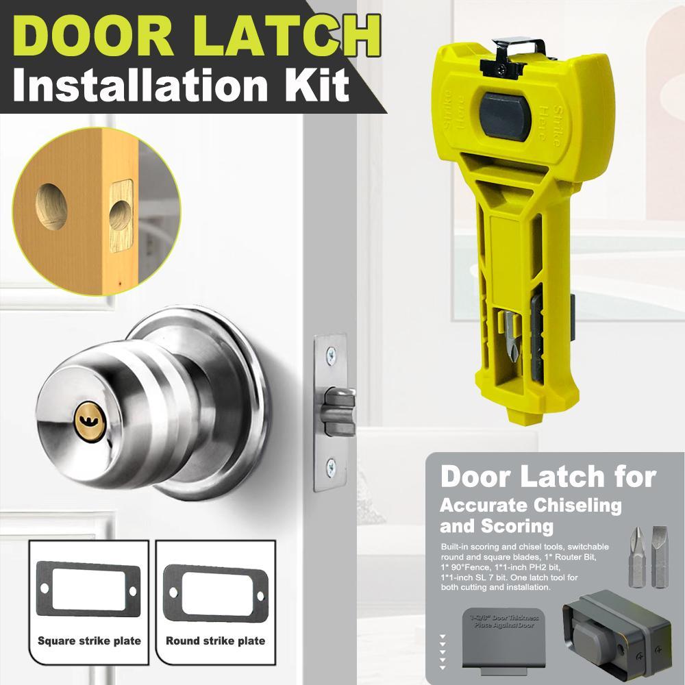 Door Hinge & Door Latch Installation Hardware Tool Kit, Hinge Mortise Template, Easy To Install & Use Chisel Sets, DIY Tools, Suitable for Woodworking Projects, Woodworking DIY