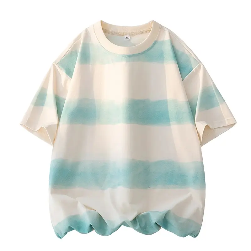 Men's Classic Slim-Fitting Retro Short-Sleeve Polyester T-Shirt - Horizontal Stripe Round Neck, Minimalist Casual Top, Foldable, All-Match, Reliable Craft for Daily Summer Wear