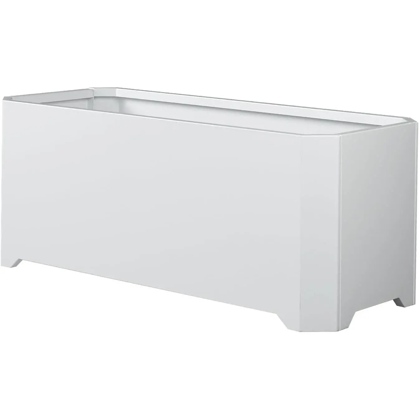 Metal Rectangular Planter Box 32"L x 15"W x 15"H Large White Planters