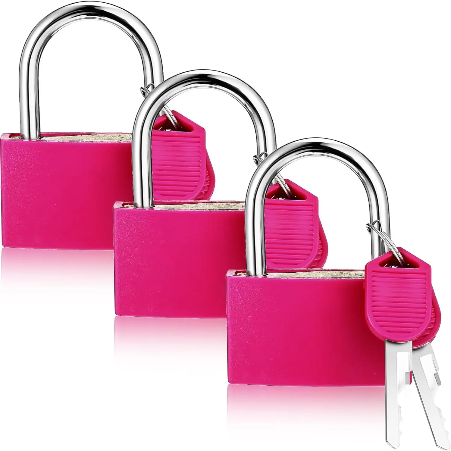 3-Piece Gym Storage Cabinet Security Lock Set with Keys, Aluminum, 1.65 Inch Wide, Waterproof, Secure Lock, for Tool Sheds, Gates, Storage Units