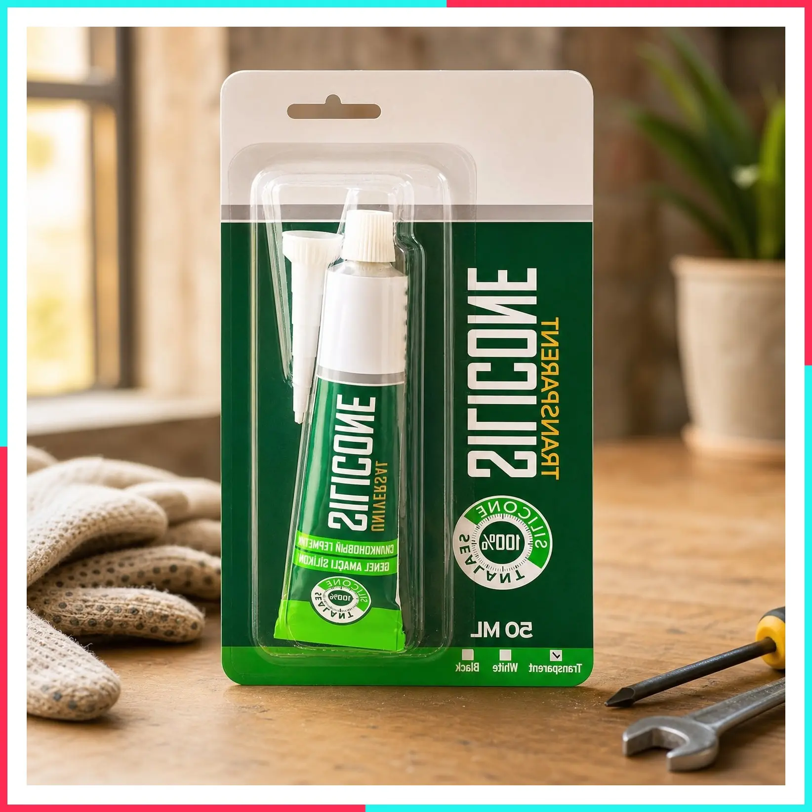 Clear Silicone Caulk - No Gun Needed, Flexible & Waterproof Caulking Tube