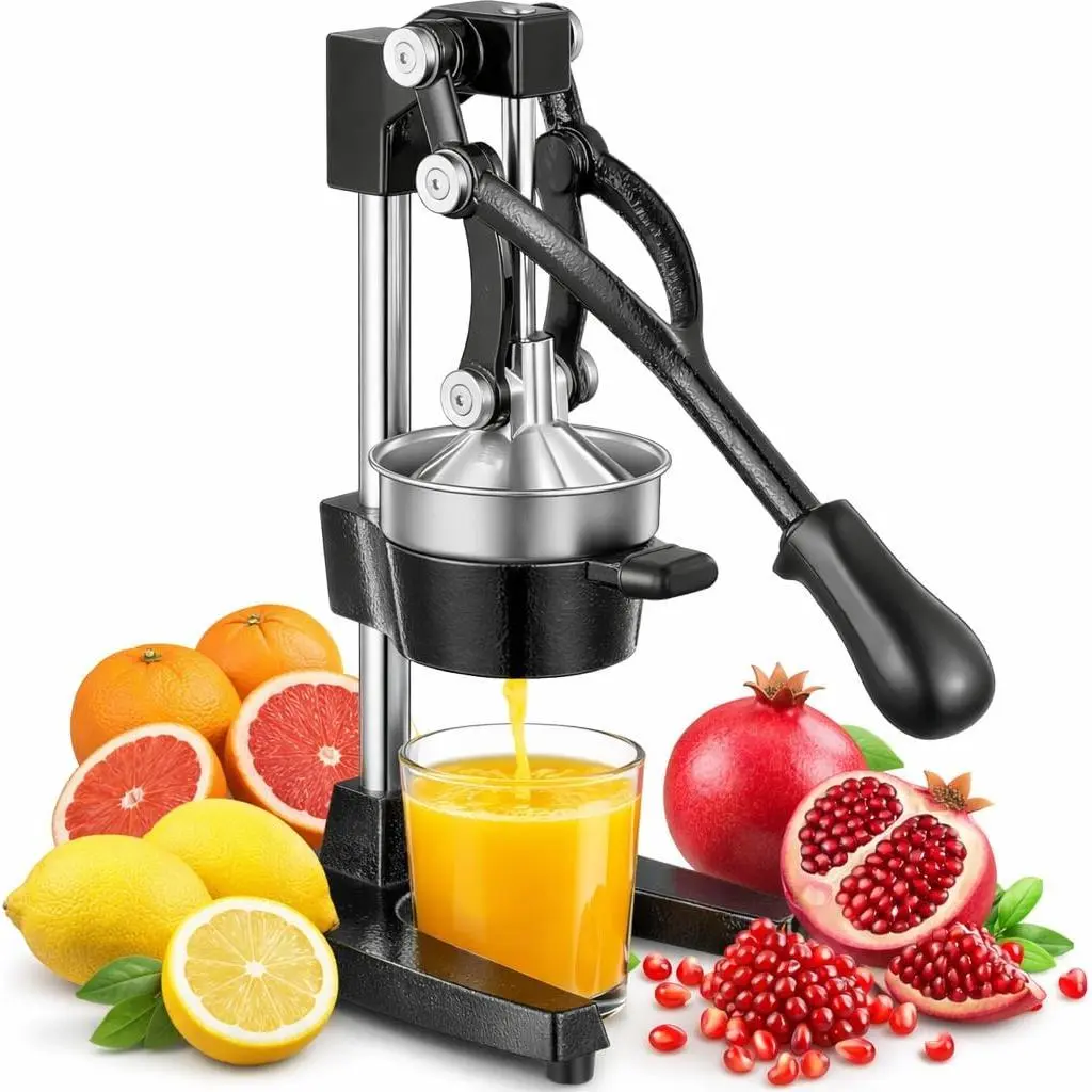 Cast Iron Juicer Hand Press Heavy Duty, Orange Juicer | Professional  Orange Pomegranate Squeezer, Effortless, , Easy Clean for , Bar, Commercial Use