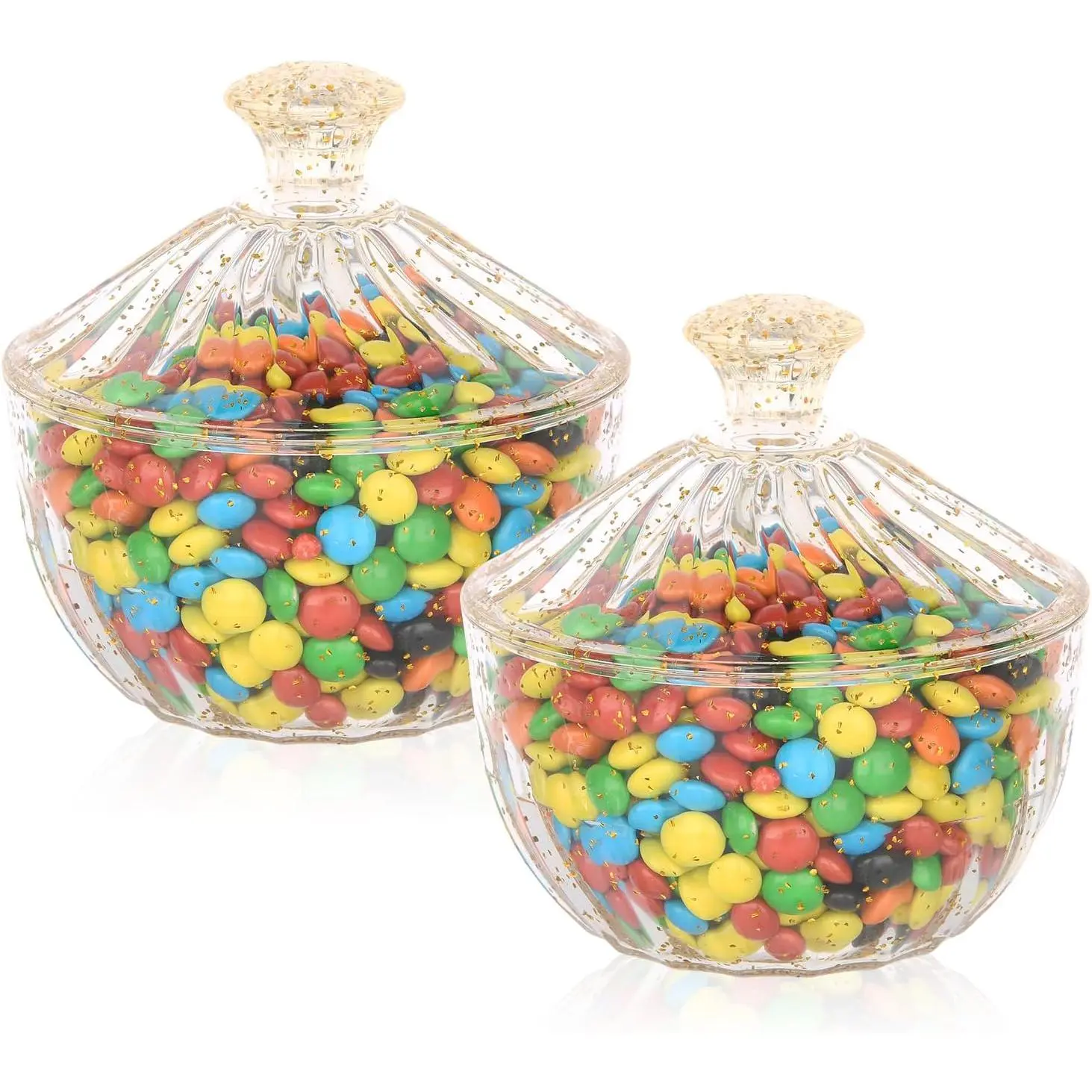 300ml 2 count  Candy Can With Lid, Christmas Sweetmeat Dish, Candy Cookie Jars,  Box, Biscuit Containers  Storage, Decorative Jar