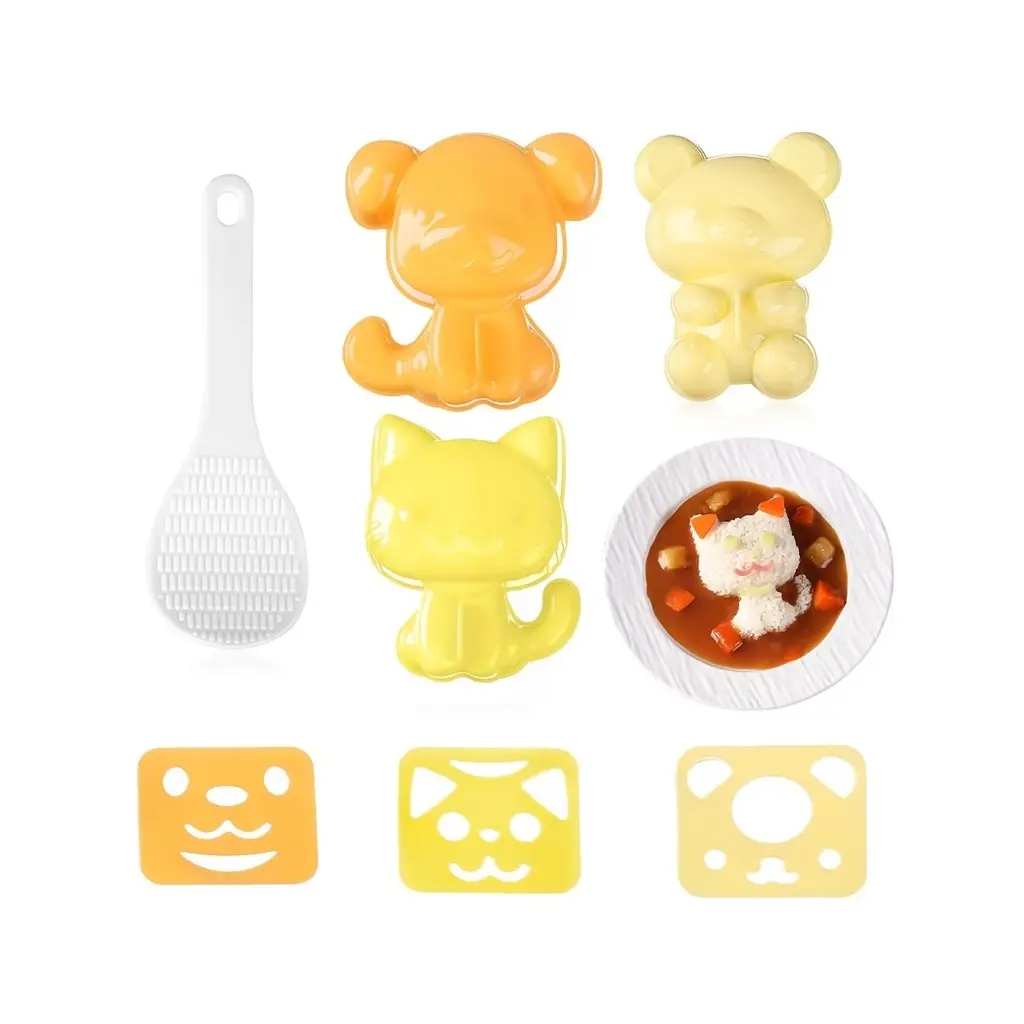 Cute Animal Shaped Rice Ball Mold for Cats/dogs/bears, Perfect for Sushi Molding, Lunch Box Decoration, Ideal for Outdoor Cooking