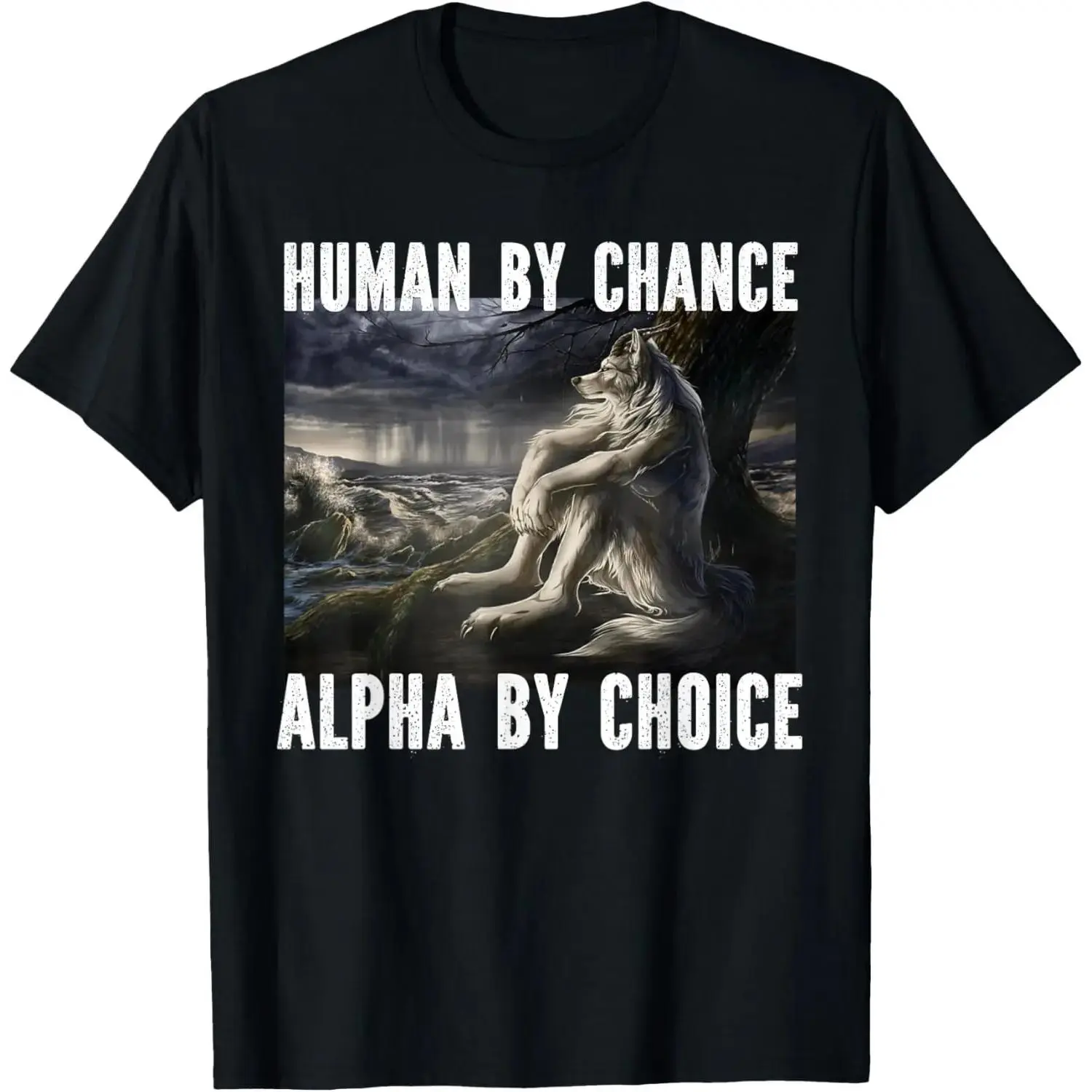 Men's Streetwear Cotton Graphic Sports Top - Short-Sleeve, Round-Neck, Natural, Minimalist, Stylish Garment, "I Heart Werewolf Alpha" Funny Meme Overall Casual Tee, Soft
