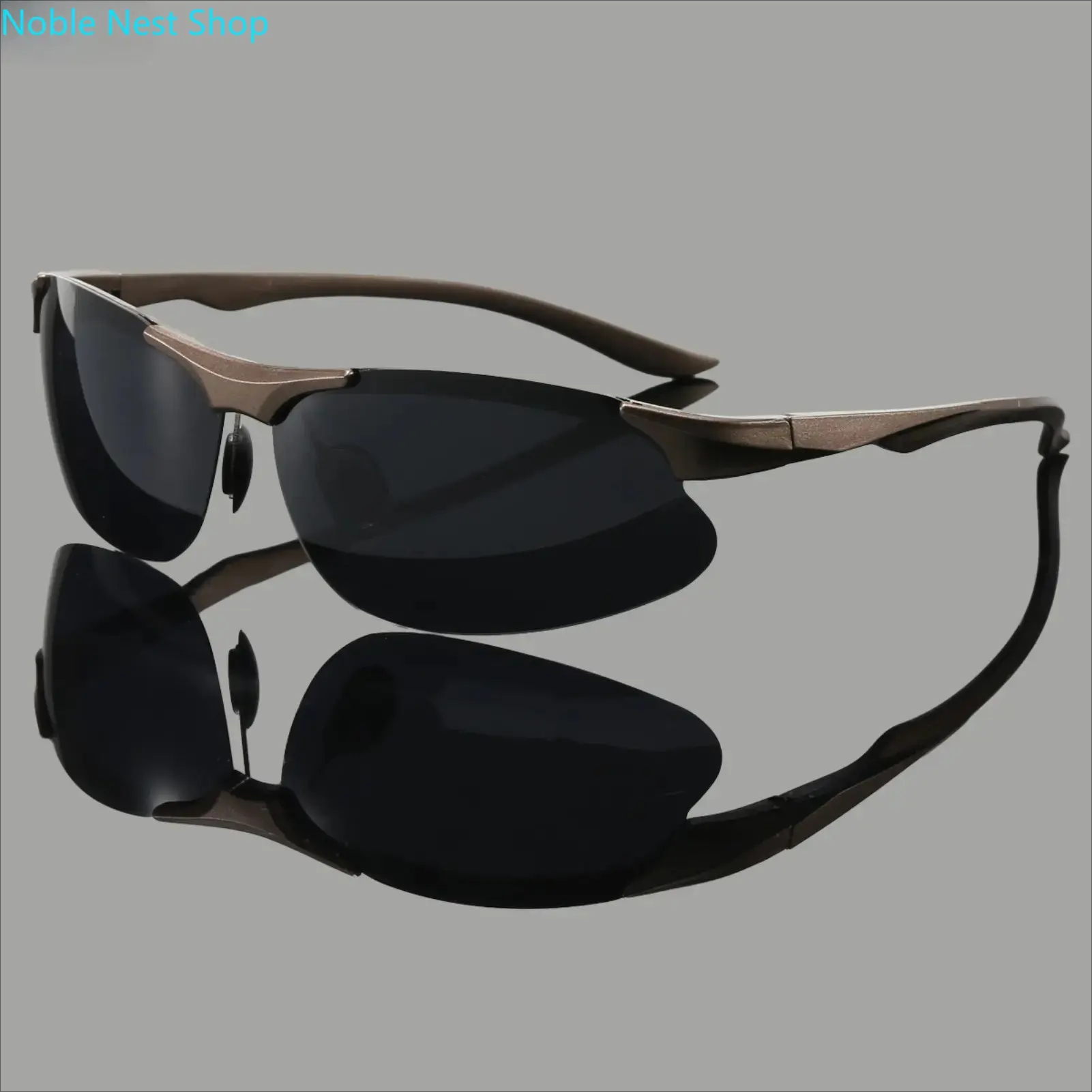Unisex Aluminum Magnesium Polarized Sunglasses, Spring Temple Lightweight Anti-Glare UV Eyewear, Trendy Shades for Driving, Fishing, Cycling, Hiking & Daily Outdoor Sports