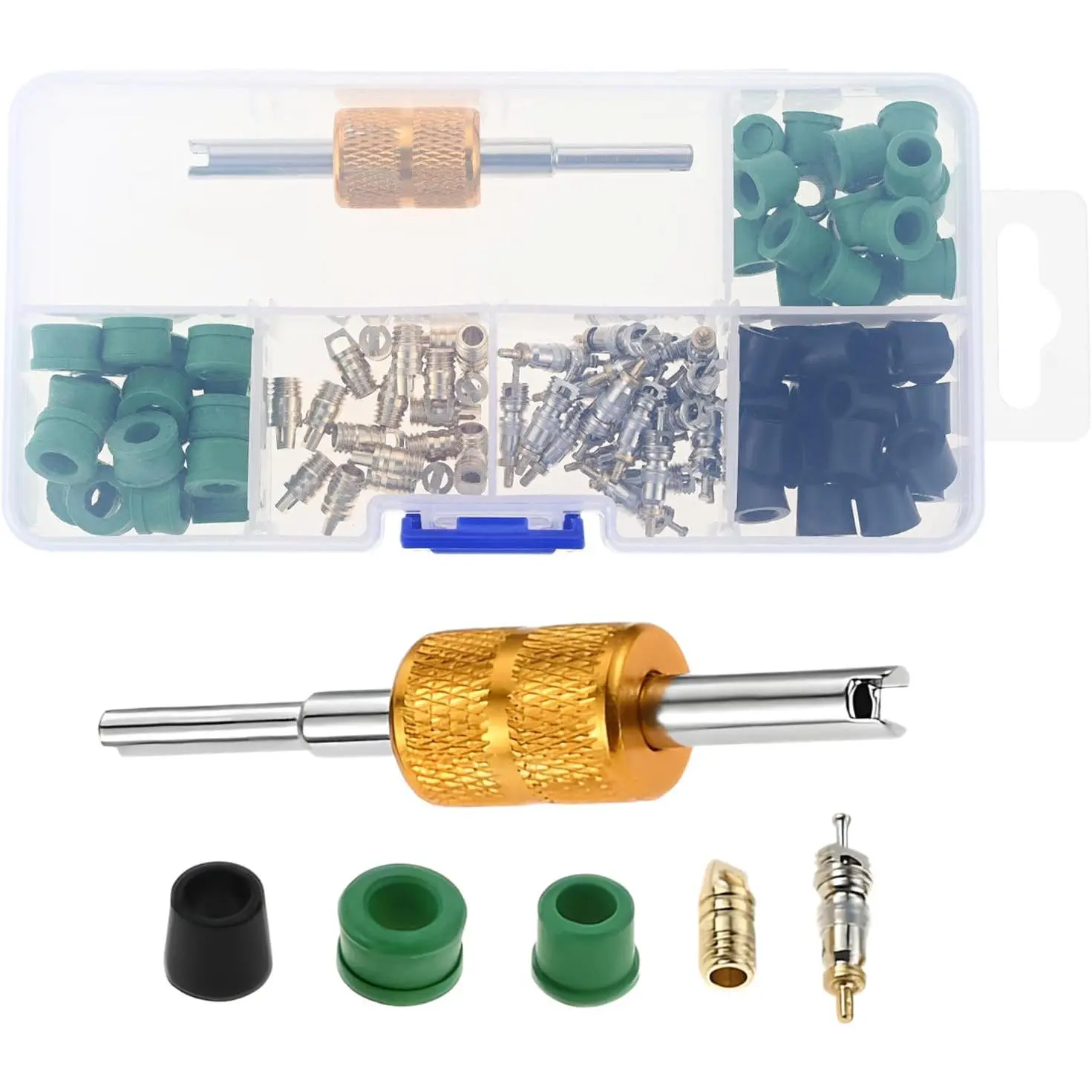 101 count HVAC Hose Gasket Air Conditioning O Ring Repair Tool Kit | A/C System Compressor Gasket Seals for Repair, Plumbing, Air or Gas Connections