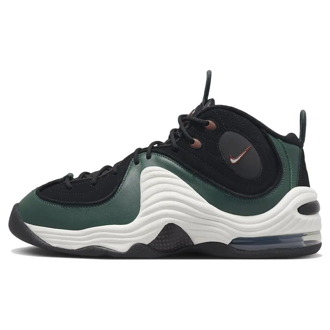 Nike Air Penny 2 Fabric and Leather Low-Top Retro Basketball Shoes for Men with Cushioning, Non-Slip Traction, and Durable Construction Verifiable, with credentials and supporting global authentication