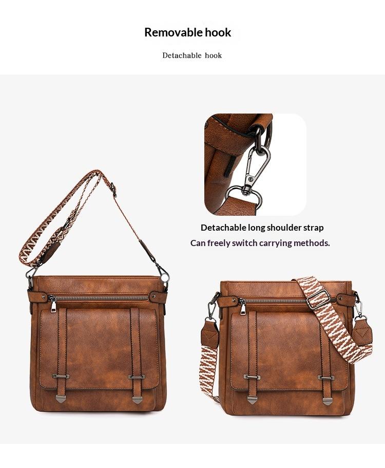 Crossbody Bags for Women,Multi Pocket Crossbody Purses Vegan Leather Shoulder Handbags Travel Purse Adjustable Strap