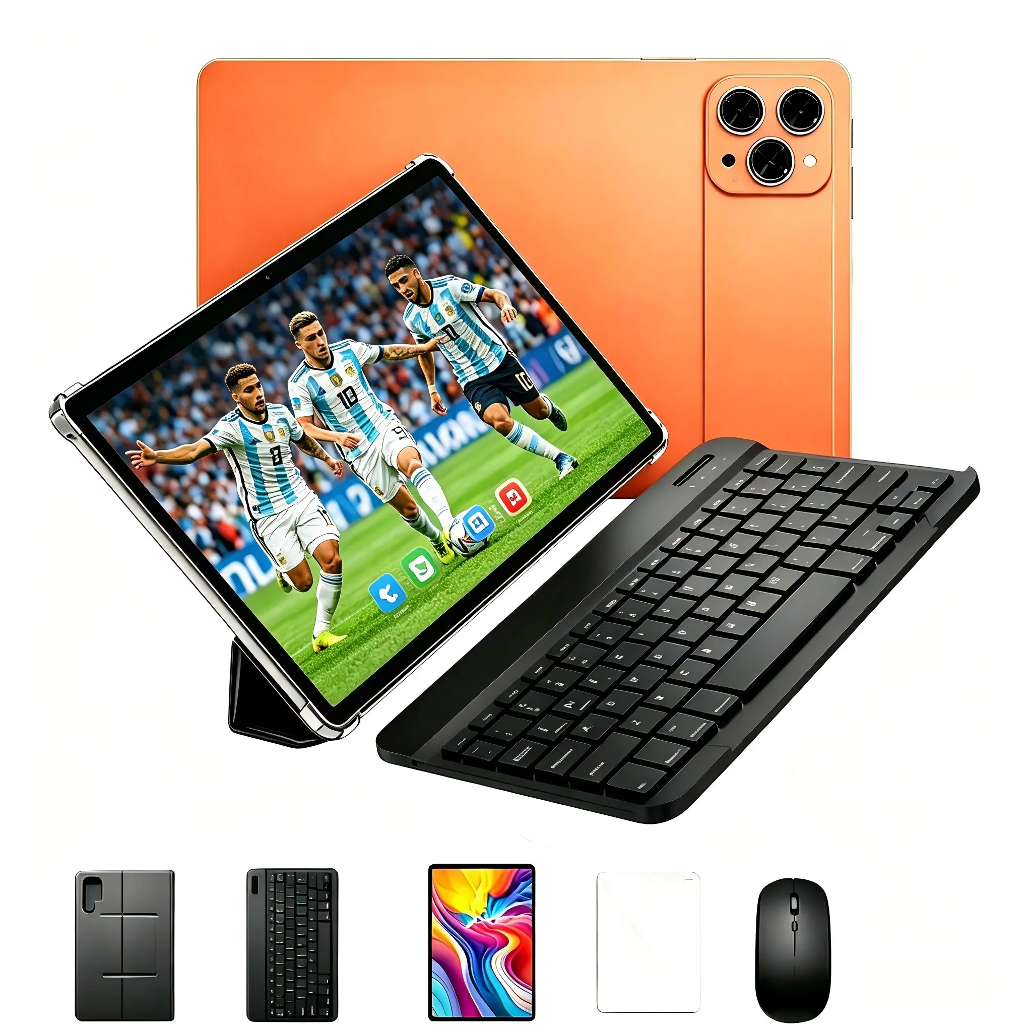 2026 Ultra-Thin Android Tablet Kit, 10.1 Inch Touchscreen, 4GB+32GB Storage, 1tb Expansion, Keyboard, Case, Stylus, Screen Protector, Tablets with Keyboard