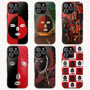 Elegua Orisha Smartphone Case, Yoruba Religion Spiritual Santeria African Guardian Deity Aesthetic Tough Protective Silicone Shell, Phone Accessories for iPhone 11-17 Pro Max/Plus, Samsung Galaxy S23-25 Handheld Devices