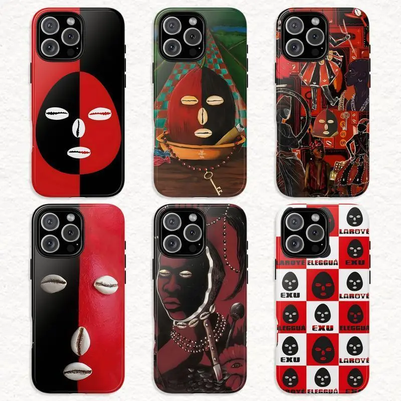Elegua Orisha TPU+PC Smartphone Cover - Yoruba Religion Spiritual Santeria African Guardian Deity Stylish Cellphone Accessory, Durable Shockproof Shell, Easy-Install Safety Protection, Precise Cuts for iPhone 11-17 Pro Max/Plus, Samsung Galaxy S23-25