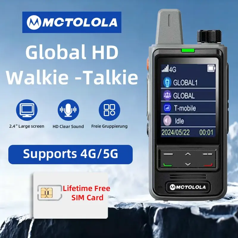 MT-R11 4G public network walkie talkie equipped with lifetime free SIM card, unlimited distance, stable communication suitable for fleet transportation, self driving travel, team communication