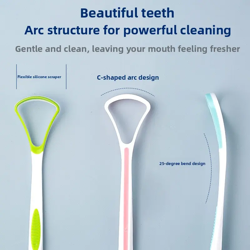 Oral Cleansing Tongue Scraper for Fresh Breath, Honeycomb Design Tongue Cleaner, Individually Packed Oral Hygiene Tool