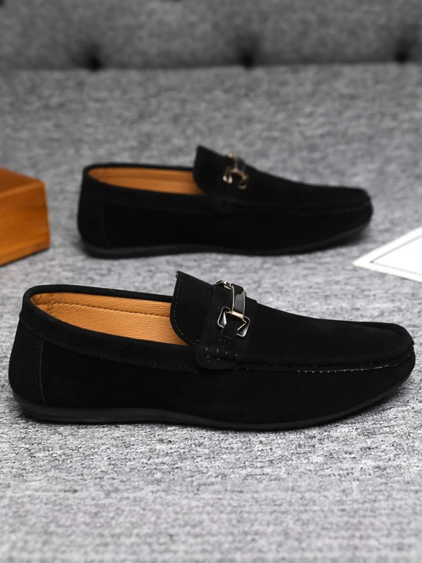 Men's Fashion Loafers, Fashionable Loafers, Driving Loafers, Slip Resistant Loafers, Comfortable Anti-Slip Flat Slip-On Shoes, Daily Office Casual Wear, Office Commuting Shoes, Stylish and Practical
