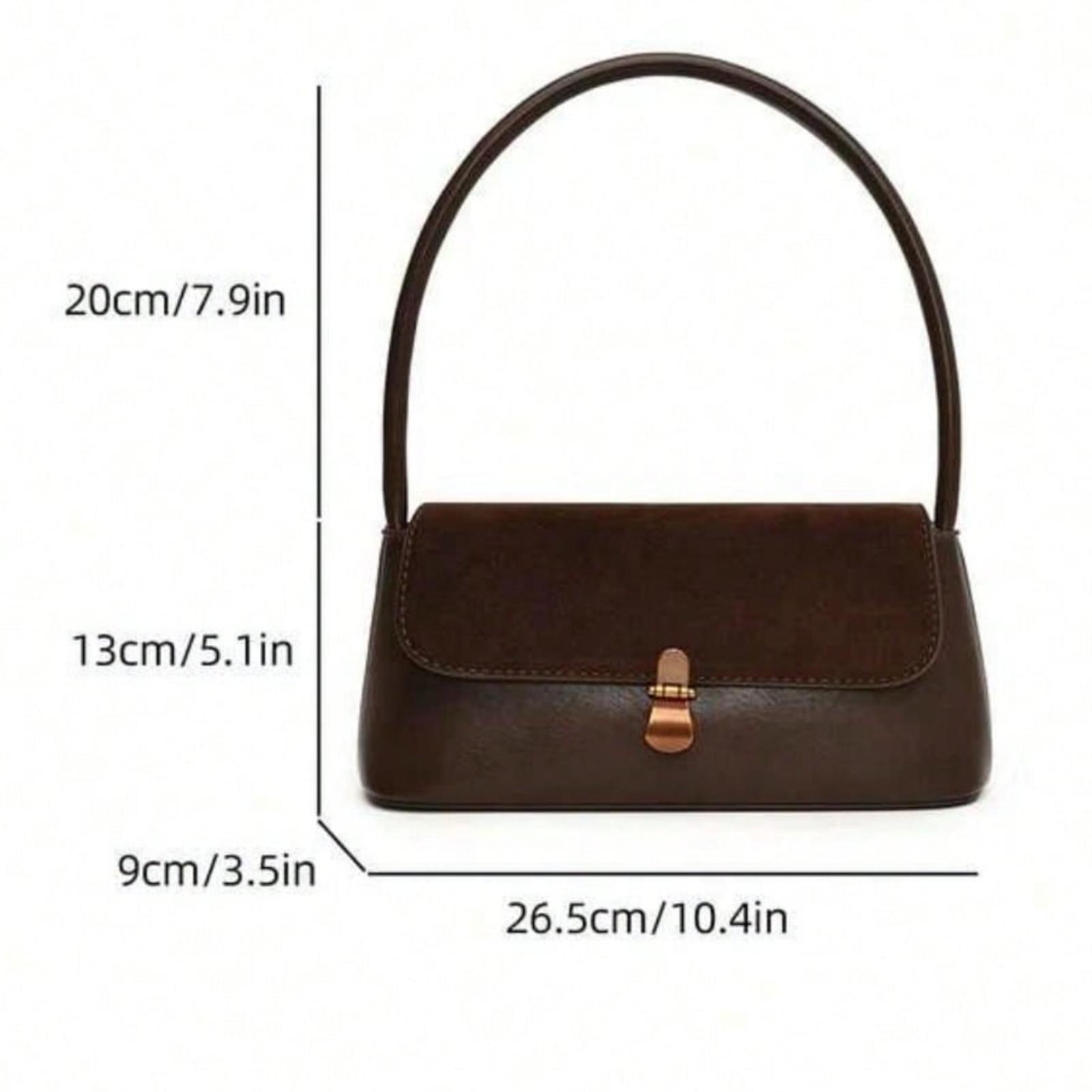 Retro Niche Baguette Bag New Style Fashion French Armpit Shoulder Work Bag Large Capacity Commuter Handbag for Women Travel Shopping Commuting