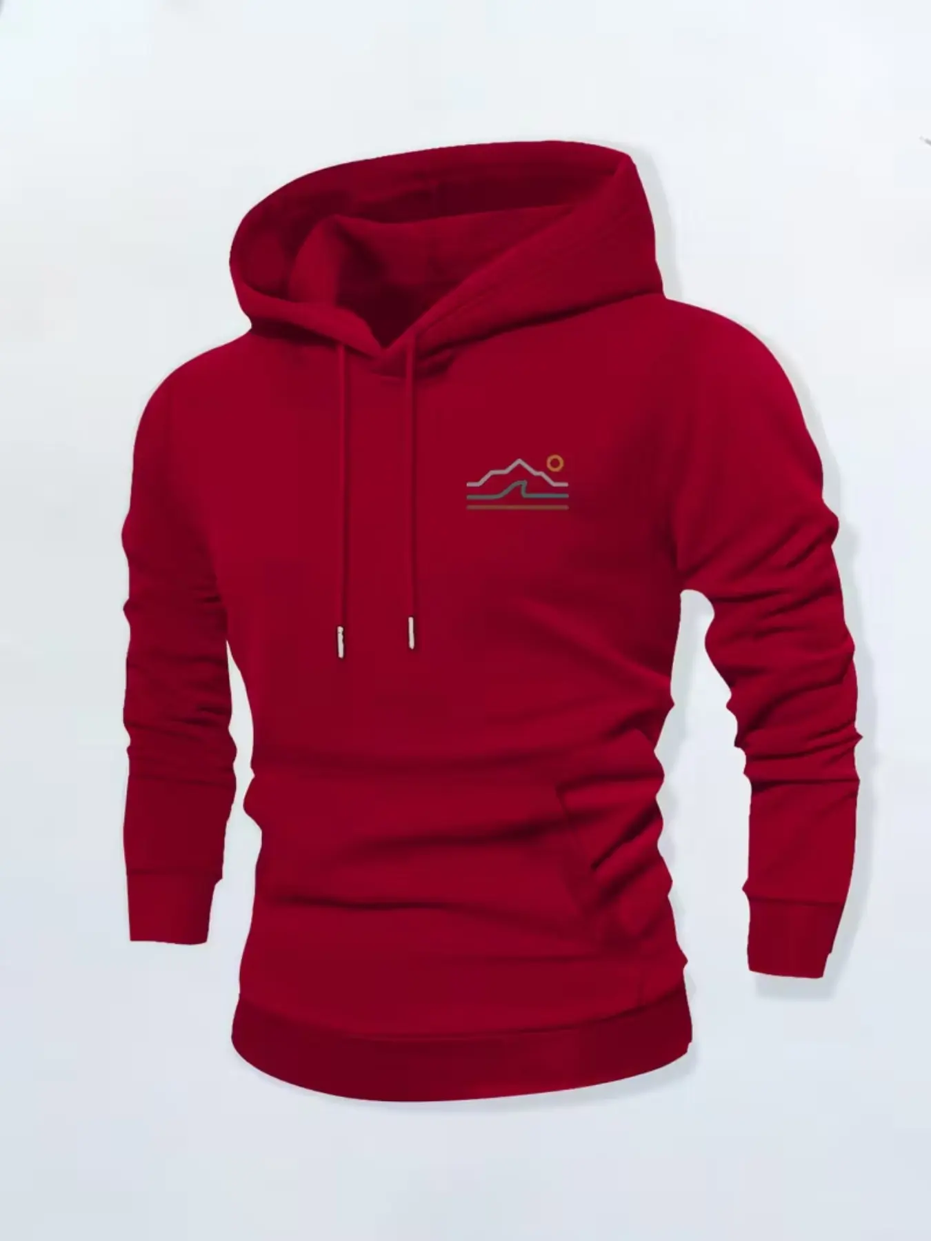 Men's Fall Winter Outdoor Hooded Sweatshirt, Casual Long Sleeve, Windproof, Durable Fabric, Perfect for Camping and Hiking