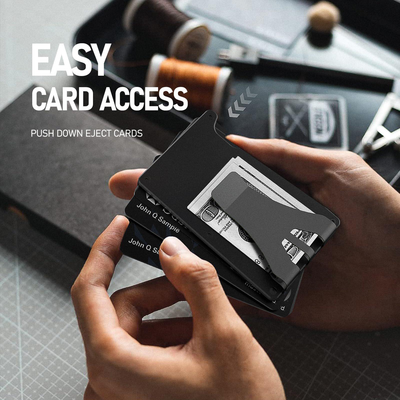 2026 New Arrival DIY E-Ink Screen Air Card pack Minimalist Smart Wallet, Ultra-thin RFID Credit Card Holder for Men and Women Gift for Husband Wife Daughter Father Son Boyfriend