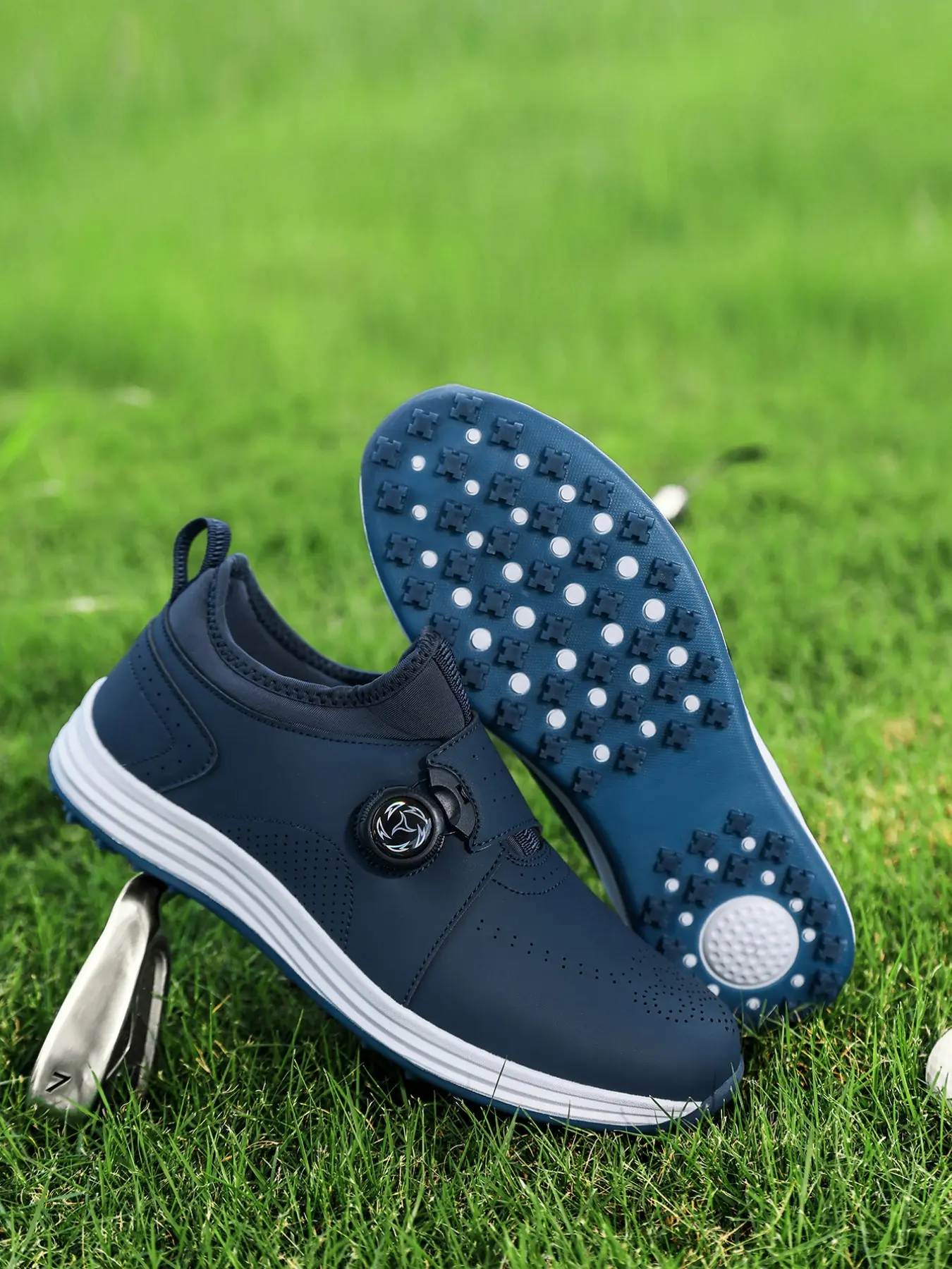 Men's Golf Casual Shoes New Season All-Season Thick Sole Height Increase Anti-Slip Durable Low Top Round Toe, PU Leather Waterproof Oil-Resistant Comfortable