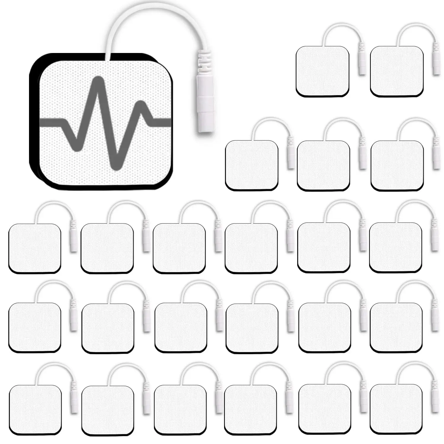 TENS Unit Replacement Pads, Electrodes with 2mm Pin Connector Lead Wires, Universal Compatibility, Adhesion, Reliable, Electrode Pads for TENS Machine, Personal Care Appliances