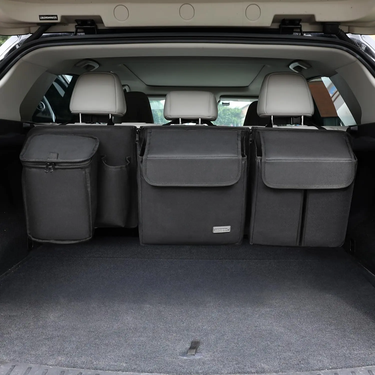 Deluxe Trunk and Backseat Organizer for Medium or Large Size SUVs & RVs, Detachable Storage Modules with Built-in Cooler, Patent Pending