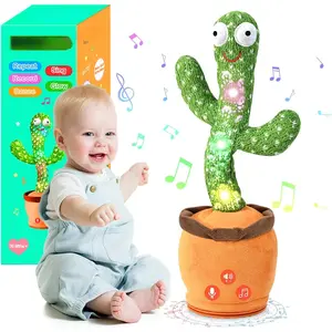 Dancing Talking Cactus Baby Toys 0-6 3-6 6-12 12-18 Months, Toddler Boys Girls Gifts  2 3 4 5 6 7 8 9 10 Month Old Baby Toy Singing Mimicking Recording Repeating What You Say with 120 English Songs New model